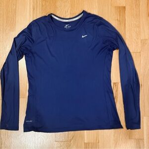 Nike Bluish Purple Long Sleeve Soft Tee Women’s Large